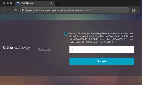 citrix proxy authentication prompt